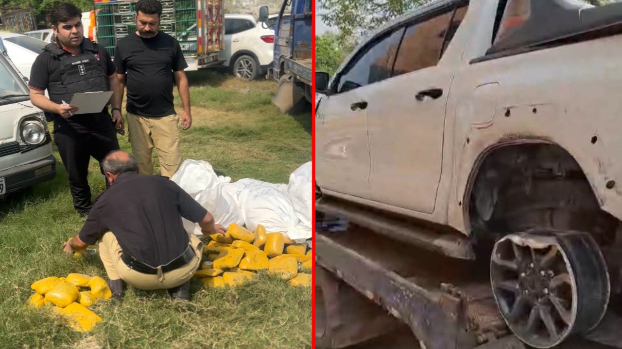  ایکسائز انٹیلی جنس بیورو نے 960  کلو گرام منشیات برآمد کر لی،جس میں 720 کلو گرام چرس اور 240 کلو گرام افیون شامل ہے۔